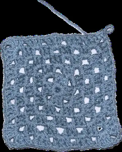 GrannySquare Baby Blanket with shell boarder Pattern step 3 - details and accessories
