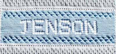 Personalised Post and Bobble Blanket Pattern step 4 - final assembly and finishing