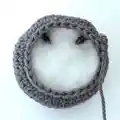 Baby Bat Amigurumi Pattern step 2 - assembly progress
