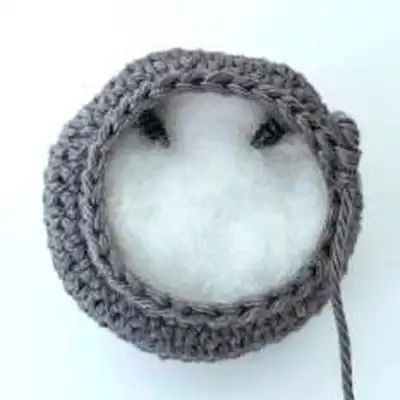 Baby Bat Amigurumi Pattern step 2 - assembly progress