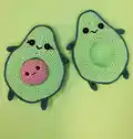 Avocado Family Amigurumi Pattern step 1 - construction progress