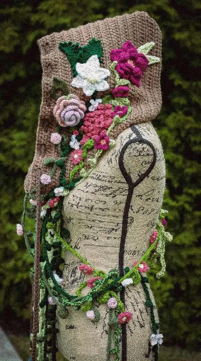 Free Intermediate crochet pattern: Flower Garden Hood Pattern - Easy to follow tutorial