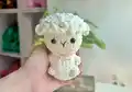 Sheep No Sew Amigurumi Pattern step 1 - construction progress