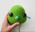 Baby Grinch and Max Amigurumi Pattern step 3 - details and accessories