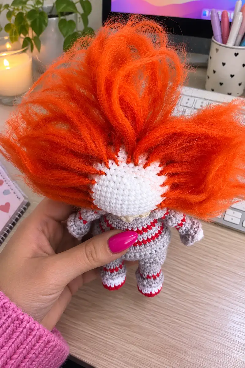 Mini Horror Dolls Amigurumi Pattern crochet pattern - detailed view of completed project