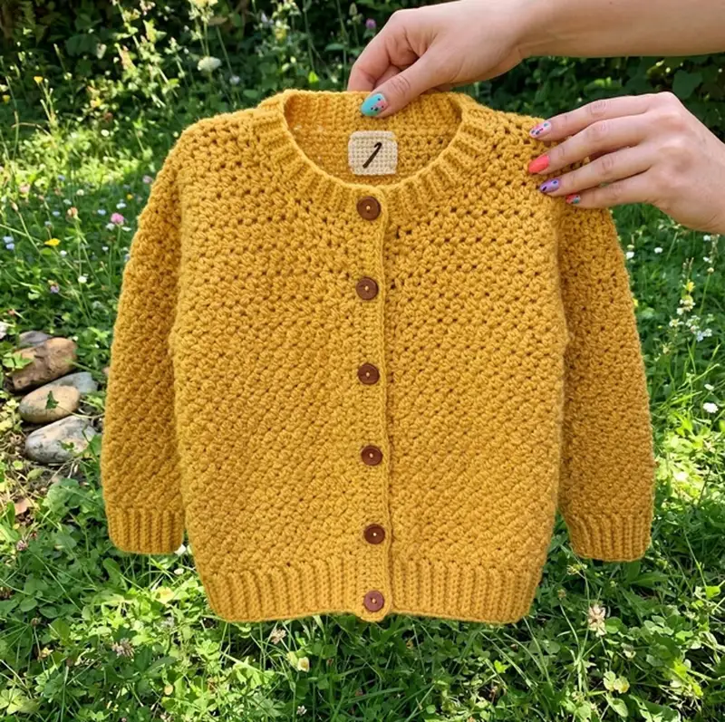 Free Intermediate crochet pattern: Adult's Crochet Crew Neck Cardigan Pattern - Easy to follow tutorial