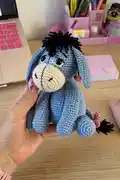 Cute Eeyore Donkey Amigurumi Pattern step 1 - construction progress