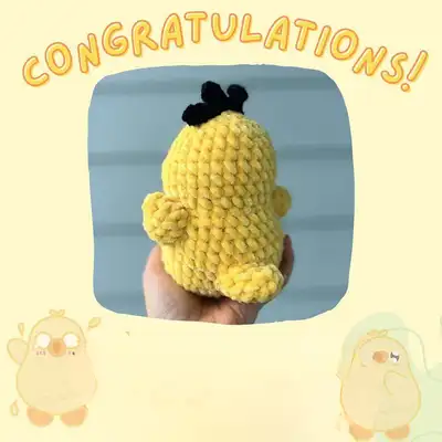 Psyduck-Baby Amigurumi Pattern step 3 - details and accessories