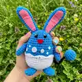 Azumarill Amigurumi Pattern step 4 - final assembly and finishing