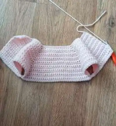 Simple Playdays Cardigan Pattern step 2 - assembly progress