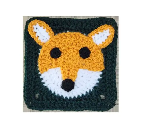 Fox Granny Square Crochet Pattern