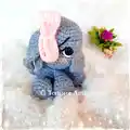 Elephant Amigurumi Pattern step 4 - final assembly and finishing