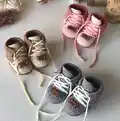 Baby Sneakers Crochet Pattern step 1 - construction progress