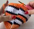 Nemo The Clown Fish Amigurumi Pattern step 4 - final assembly and finishing