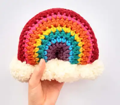 Brighten Your Day Crochet Rainbow Stuffie Amigurumi Pattern step 4 - final assembly and finishing