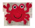 Crab Granny Square Crochet Pattern step 1 - construction progress