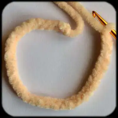Crochet Donut Pillow Pattern step 2 - assembly progress