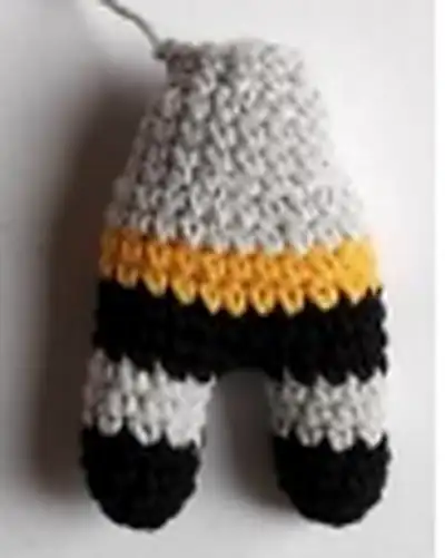 Mini Batman Amigurumi Pattern step 4 - final assembly and finishing