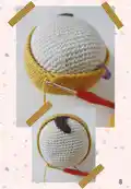 Mr. Buckwheat Amigurumi Pattern step 2 - assembly progress