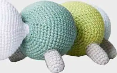 Worm Amigurumi Pattern step 2 - assembly progress