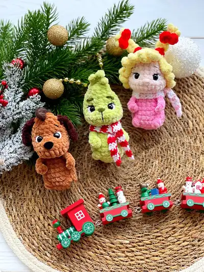Grinch and his friends Amigurumi Pattern step 1 - construction progress