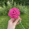 Crochet Flower Bouquet Pattern step 1 - construction progress