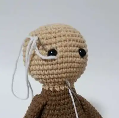 Nativity Scene Shepherd Bull and Donkey Amigurumi Pattern step 4 - final assembly and finishing