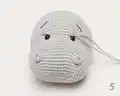Bepo the little hippo Amigurumi Pattern step 3 - details and accessories