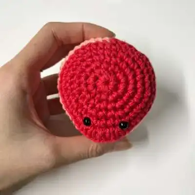 Cactus frog with removeable pot Amigurumi Pattern step 3 - details and accessories