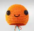 Charmander Trio Amigurumi Pattern step 2 - assembly progress