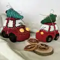 Christmas Basket Car Amigurumi Pattern step 2 - assembly progress