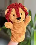 LION HAND PUPPET Amigurumi Pattern step 1 - construction progress