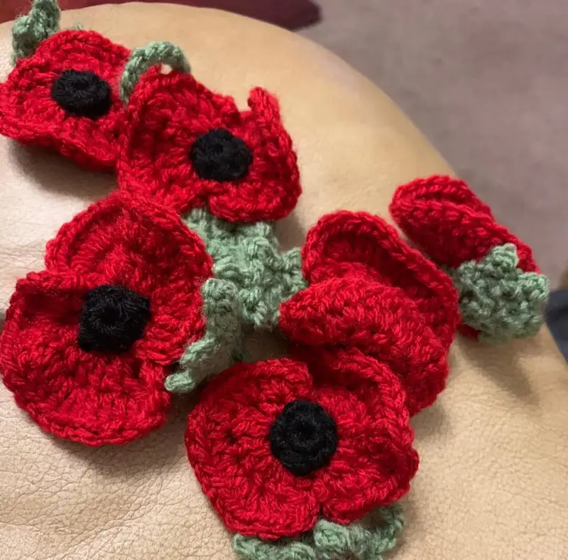Free Advanced crochet pattern: British Legion Poppy Appeal Poppies Pattern - Easy to follow tutorial