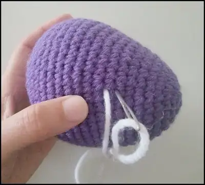 Erebus the Angler Fish Amigurumi Pattern step 2 - assembly progress