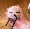 Sleeping Pink Puff (Sleeping Kirby) Amigurumi Pattern step 3 - details and accessories