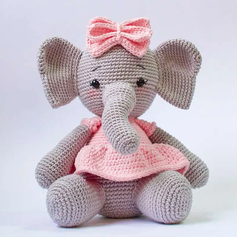 Free Intermediate crochet pattern: Little Elephant Amigurumi Pattern - Easy to follow tutorial