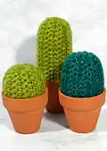 Cactus Amigurumi Pattern step 1 - construction progress