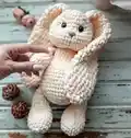 Bunny Amigurumi Pattern step 1 - construction progress