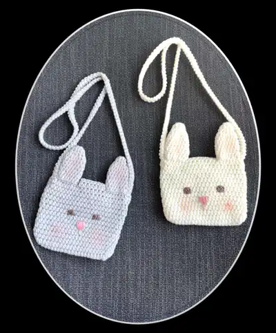 Bunny Bag Pattern step 1 - construction progress