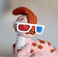 Parasaurolophus Ginny Amigurumi Pattern step 3 - details and accessories
