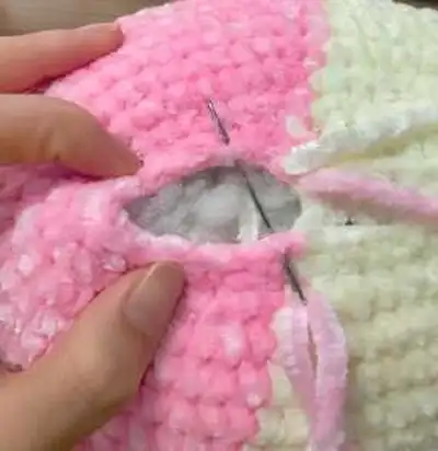 Cow Squishmallow Plushie Amigurumi Pattern step 3 - details and accessories