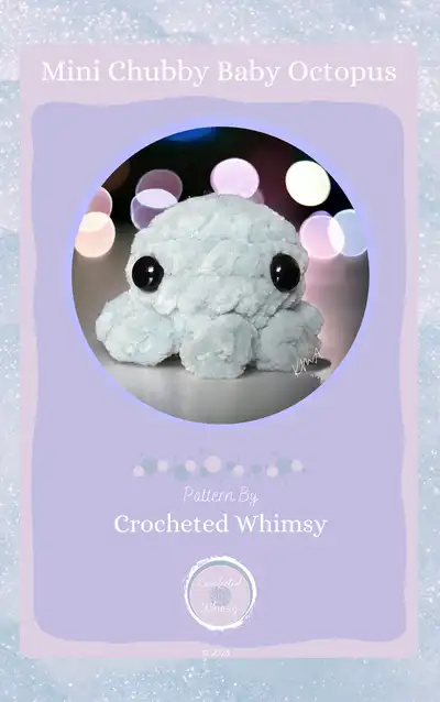 Mini Chubby Baby Octopus Amigurumi Pattern step 1 - construction progress