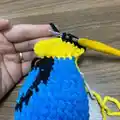 Blue Tang Fish Amigurumi Pattern step 3 - details and accessories
