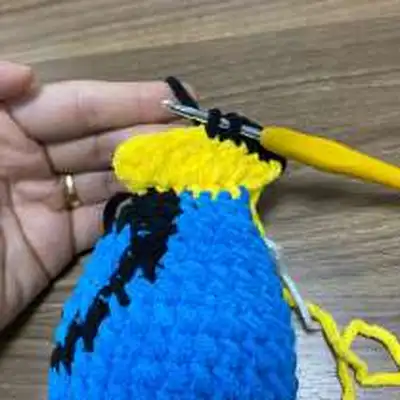 Blue Tang Fish Amigurumi Pattern step 3 - details and accessories
