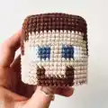 Steve & Zombie Amigurumi Pattern step 2 - assembly progress