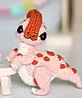 Parasaurolophus Ginny Amigurumi Pattern step 1 - construction progress