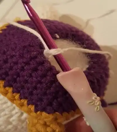 SWC Mrs Potts and Chip Amigurumi Pattern step 4 - final assembly and finishing