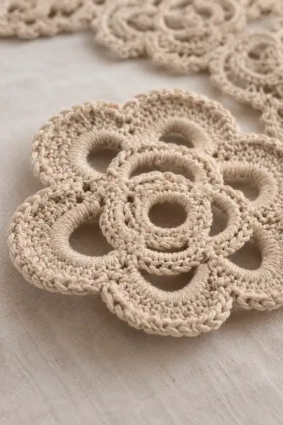 Tranquil Granny Flower Blanket Pattern step 3 - details and accessories
