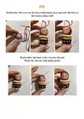 Matryoshka Doll Amigurumi Pattern step 4 - final assembly and finishing