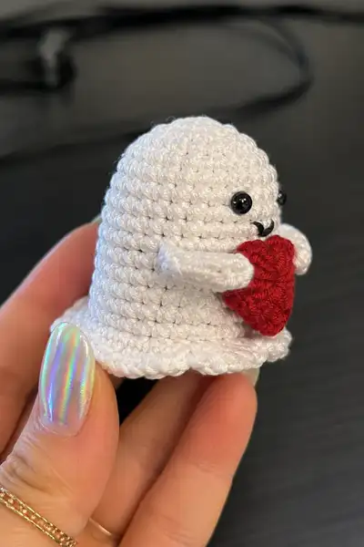 3 in 1 Funny Halloween Amigurumi Pattern step 2 - assembly progress
